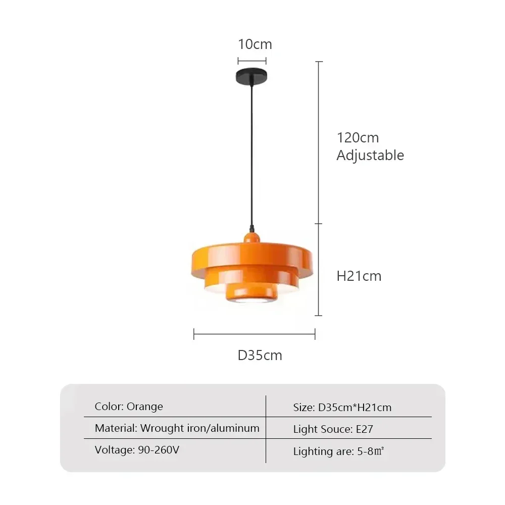 Nordic LED Macaron hanglamp koolstofstaal aluminium wit donkergroen oranje verlichting voor restaurant woonkamers armatuur