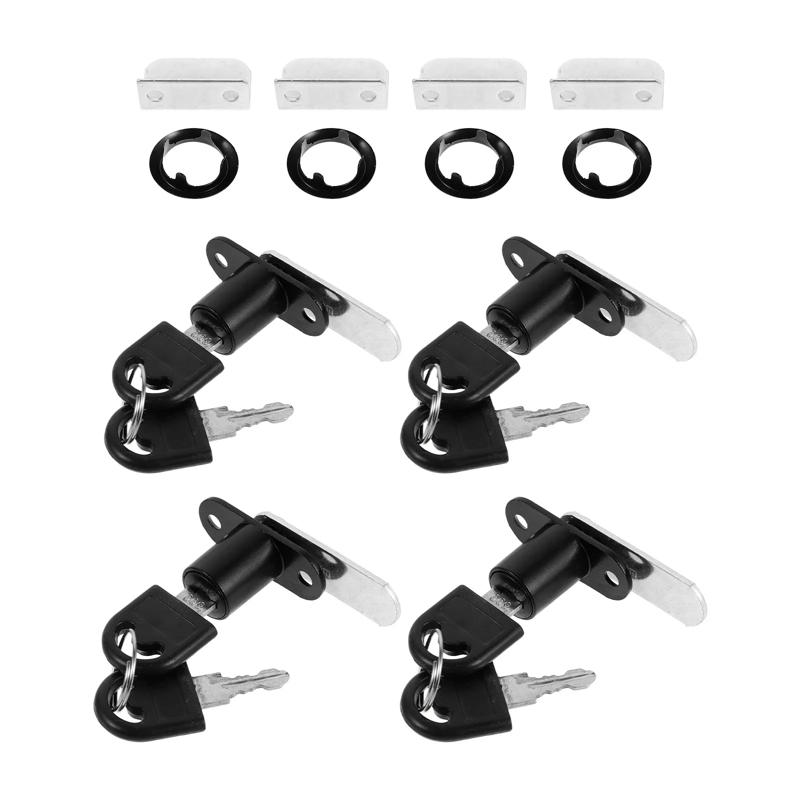 4Set Drawer Lock with Keys Sturdy Cam Lock Set for Mail Box Cabinet Panel Desk File Storage Tool Box Office Home Use