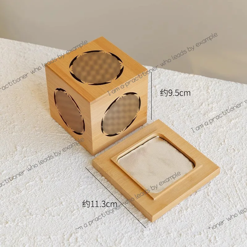 Wooden crystal purification degaussing box solid wood aromatherapy box sage crystal bracelet purification