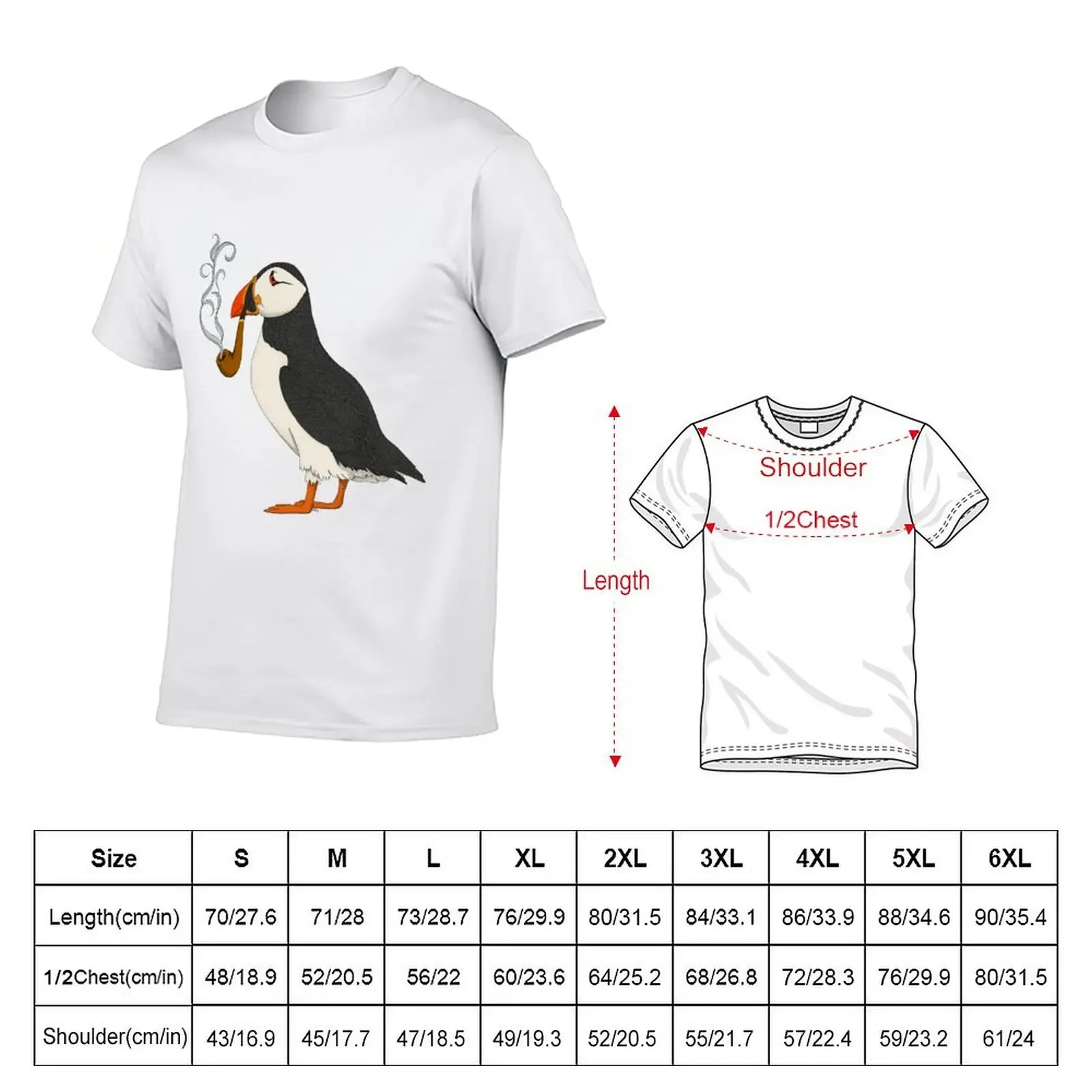 Puffin T-Shirt heavyweights korean fashion oversized graphic tee anime stuff designer t shirt men