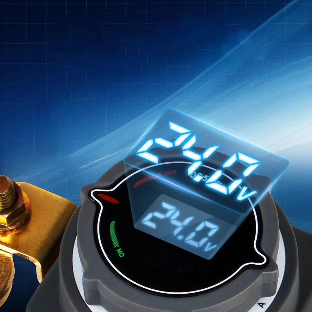 

Battery Disconnect Switch with Voltmeter for RV Yacht Heavy Vehicles Supports Wide Voltage Range 12V 24V 36V 48V Rated 300A