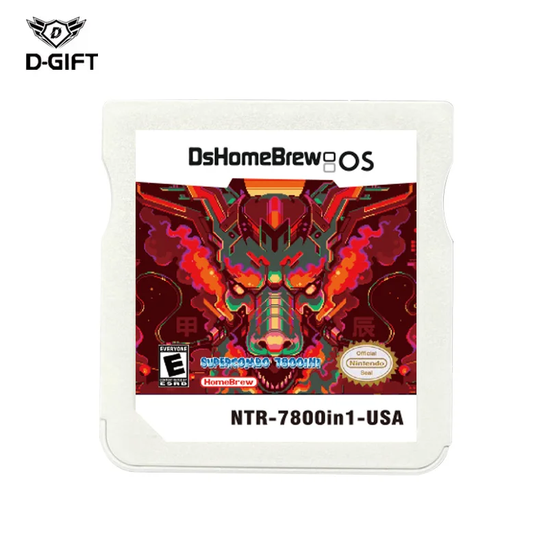 3DS NDS Game Card Combined Card 7800 In 1 NDS Combined Card NDS Cassette 64IN1 208 500 NES US Game card For 2DS/3DS XL