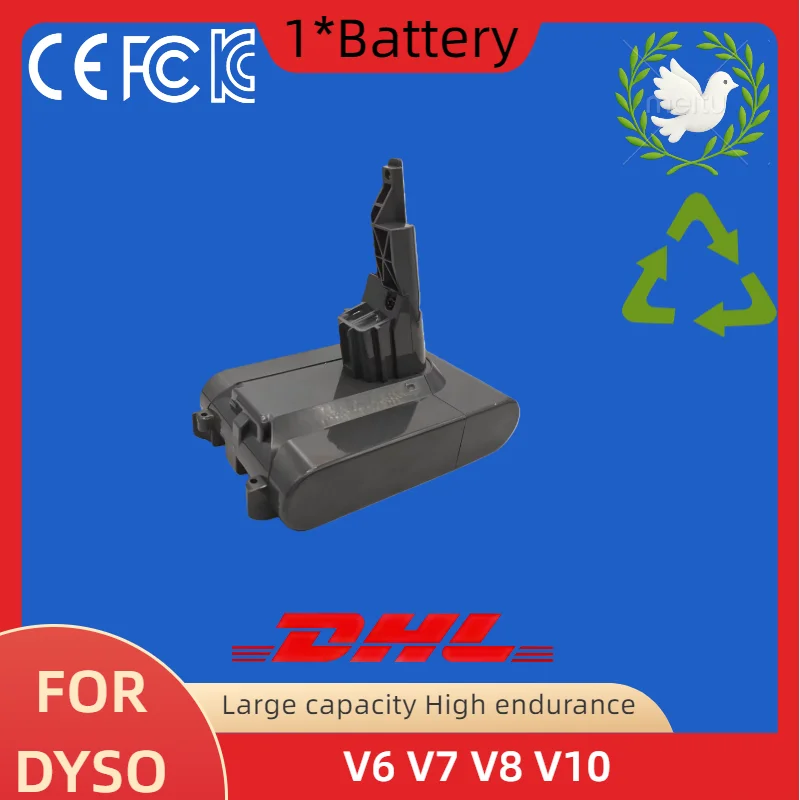 

for Dyson V6 V7 V8 V10 Rechargeable battery SV09 SV10 SV11 SV12 handheld Vacuum Cleaner Battery charger adapter12800mAh 21V