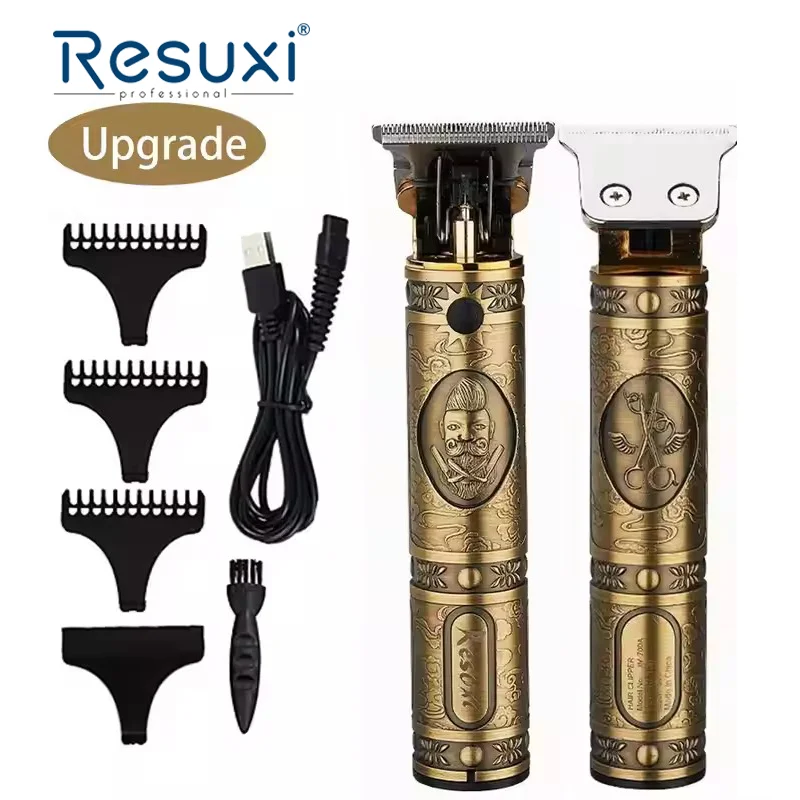 Resuxi JM700A Zero Gapped Профессиональный триммер для волос Беспроводной электрический комплект для стрижки Мужские машинки для стрижки USB Нержавеющая сталь 10 Вт 1500 мАч