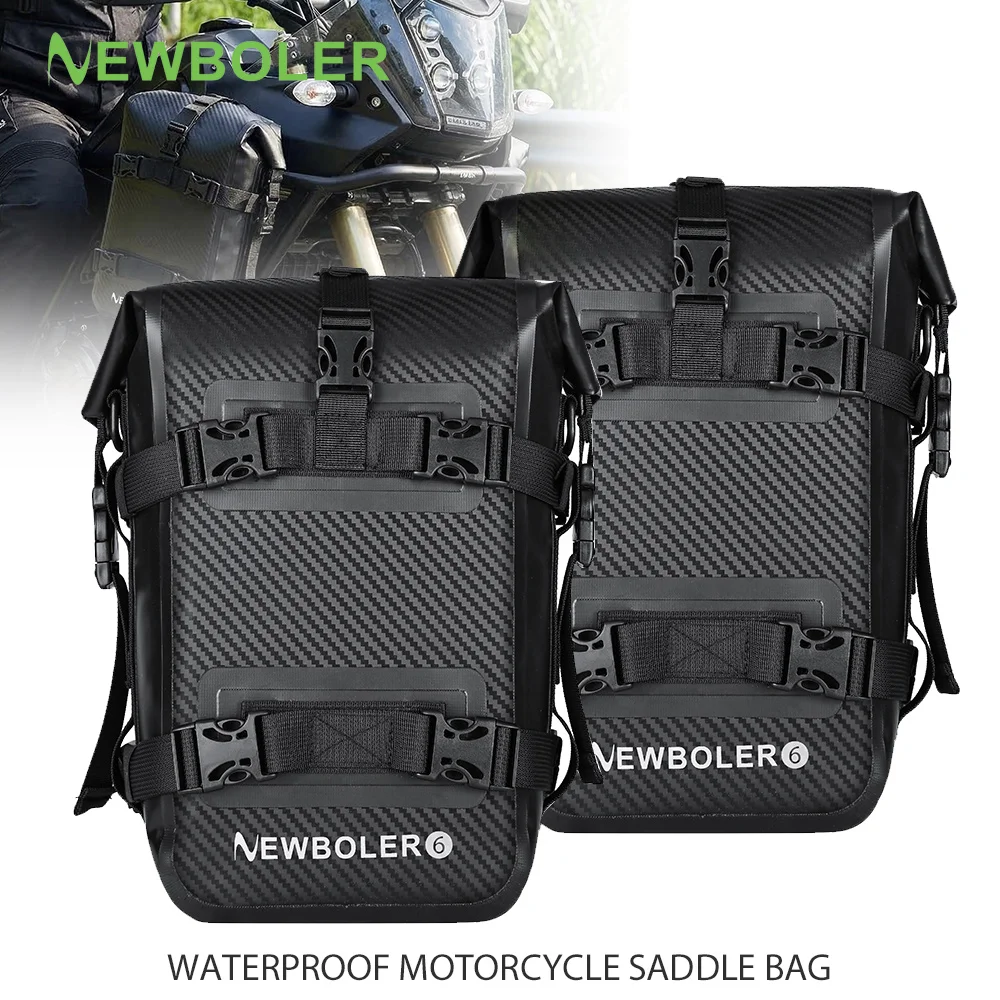 

NEWBOLER Motorcycle Bumpers Bag Waterproof 6L-12L Motorcycle Side Frame Bag Motorcycle Crash Bar Bag Universal Tools Storage Bag