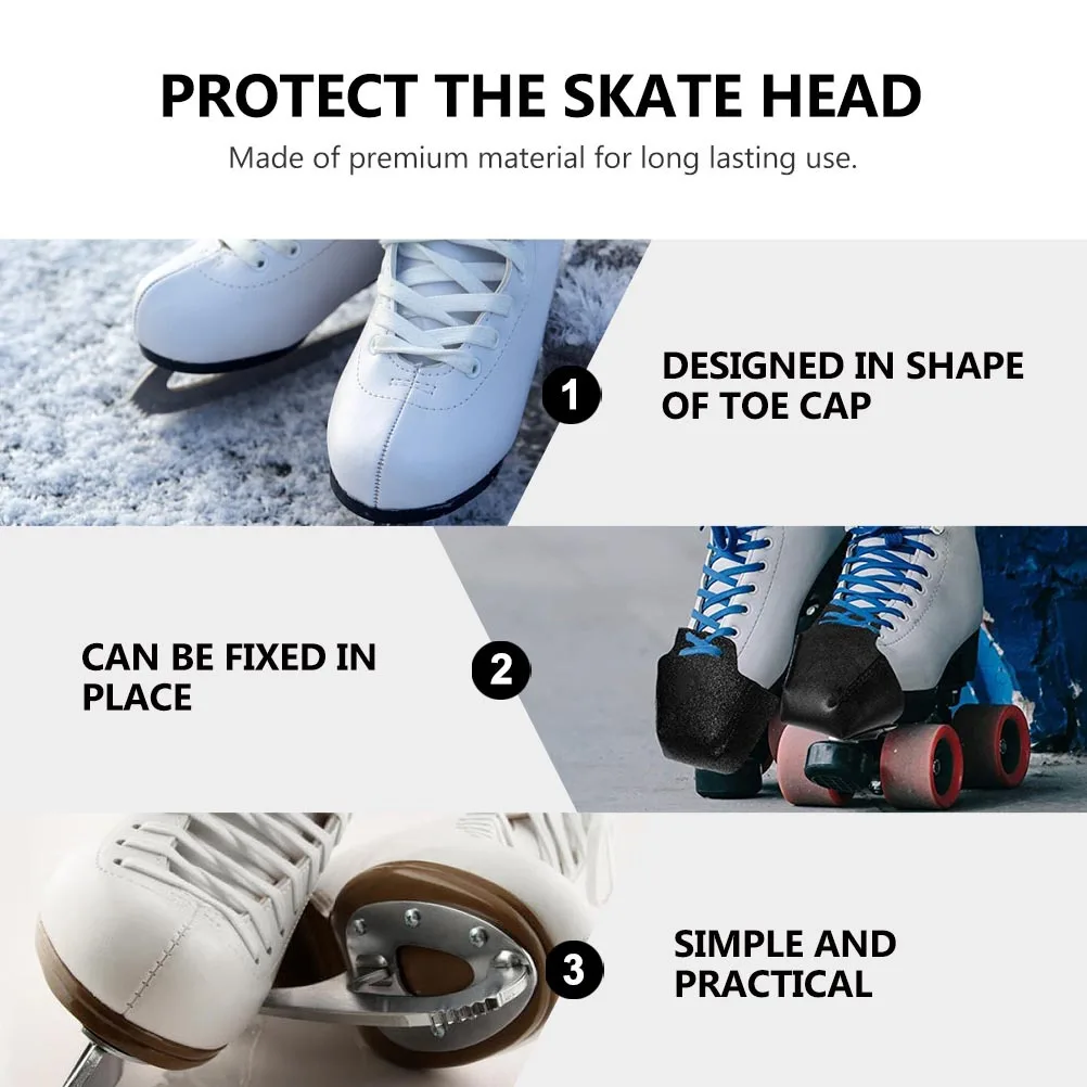 

1 Pair Skates Head For Roller Skating Shoes Replaceable Ice Skates Toe Protectors Durable Caps Skate