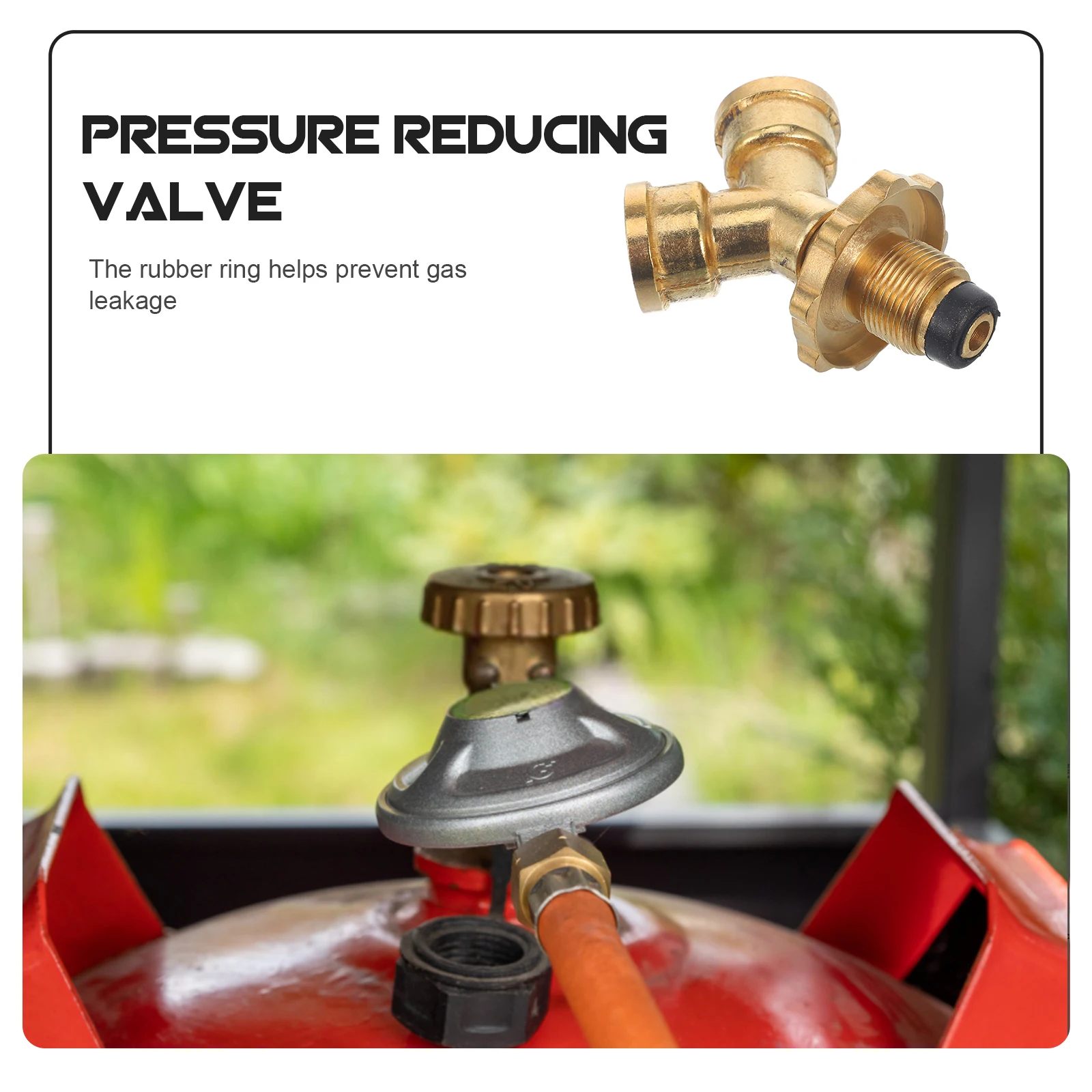 

Pressure Reducing Valve Brass Gas Tank Connector Corrosion Resistant Leakproof Easy Install Adapter for BBQ Grill Propane