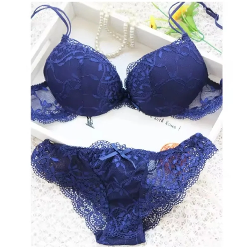 Women Sexy Lingerie Set Fashion Lace Lingerie Sets For Ladies Soild Color Bra Comfortable Intimates Underwear Suit Female image 4