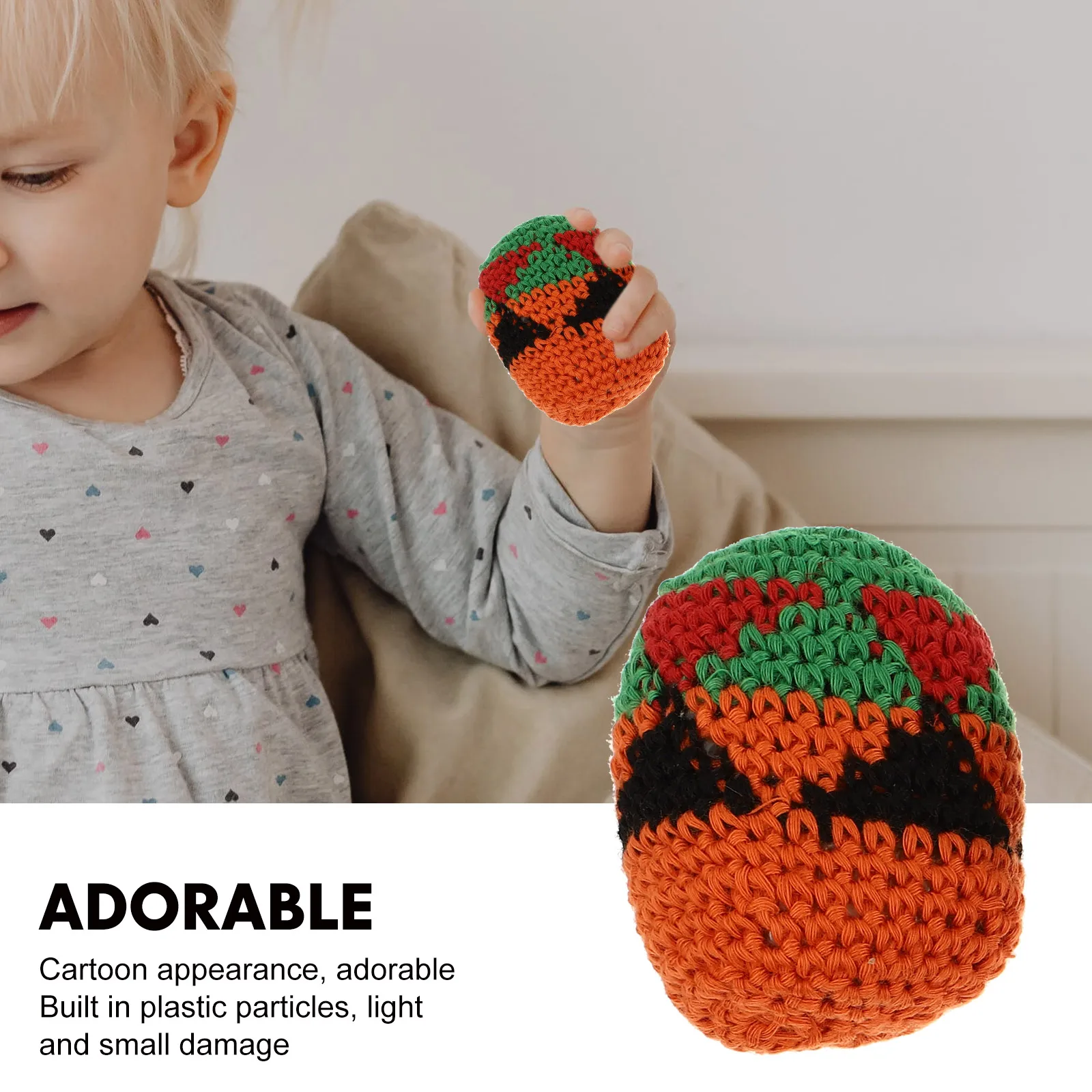 

5pcs Round Sandbags Toys Durable Eco-friendly Intelligence Development Assorted Colors Activities Toss Game