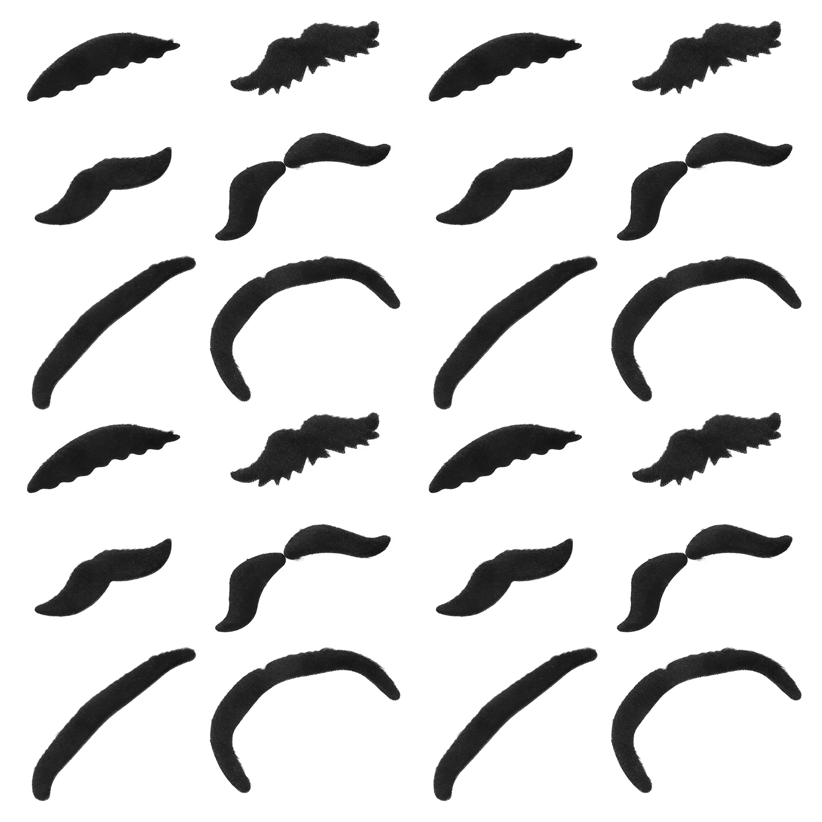 

24 Pcs False Beard Realistic Fake Mustaches Stickers Pirate Self Adhesive Man Liner Apparel