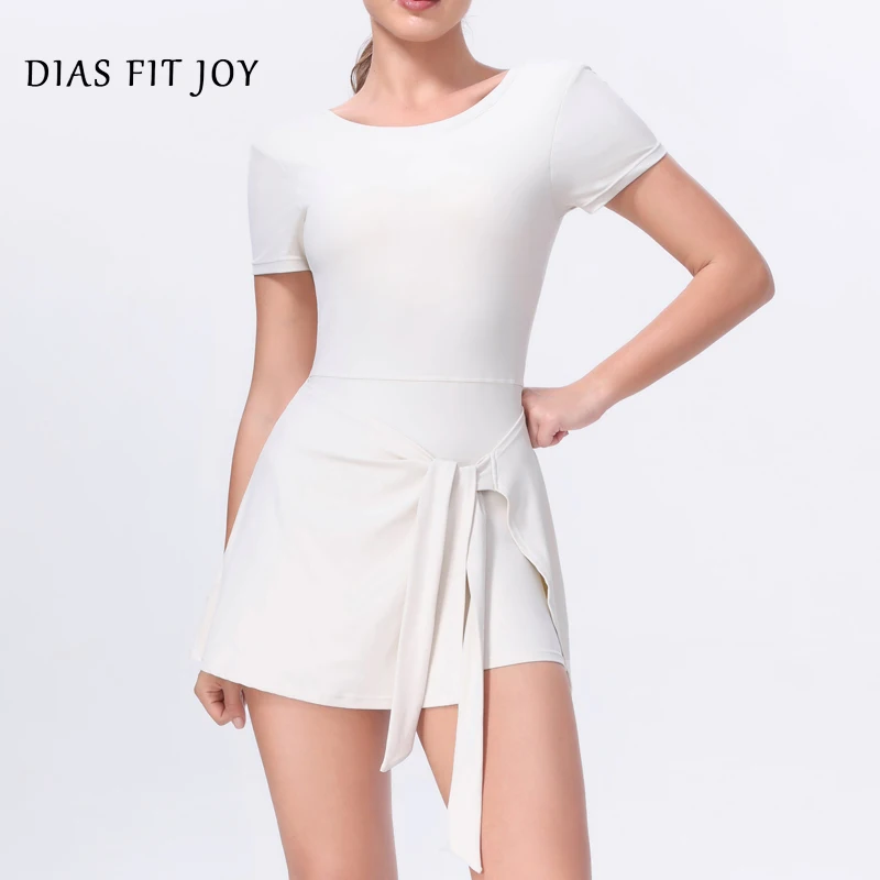فستان DIAS FIT JOY الرياضي من قطعة واحدة يمنع المشي الخفيف بتصميم جميل من الخلف، تنورة اليوغا، تنورة التنس، الإحساس العاري #1
