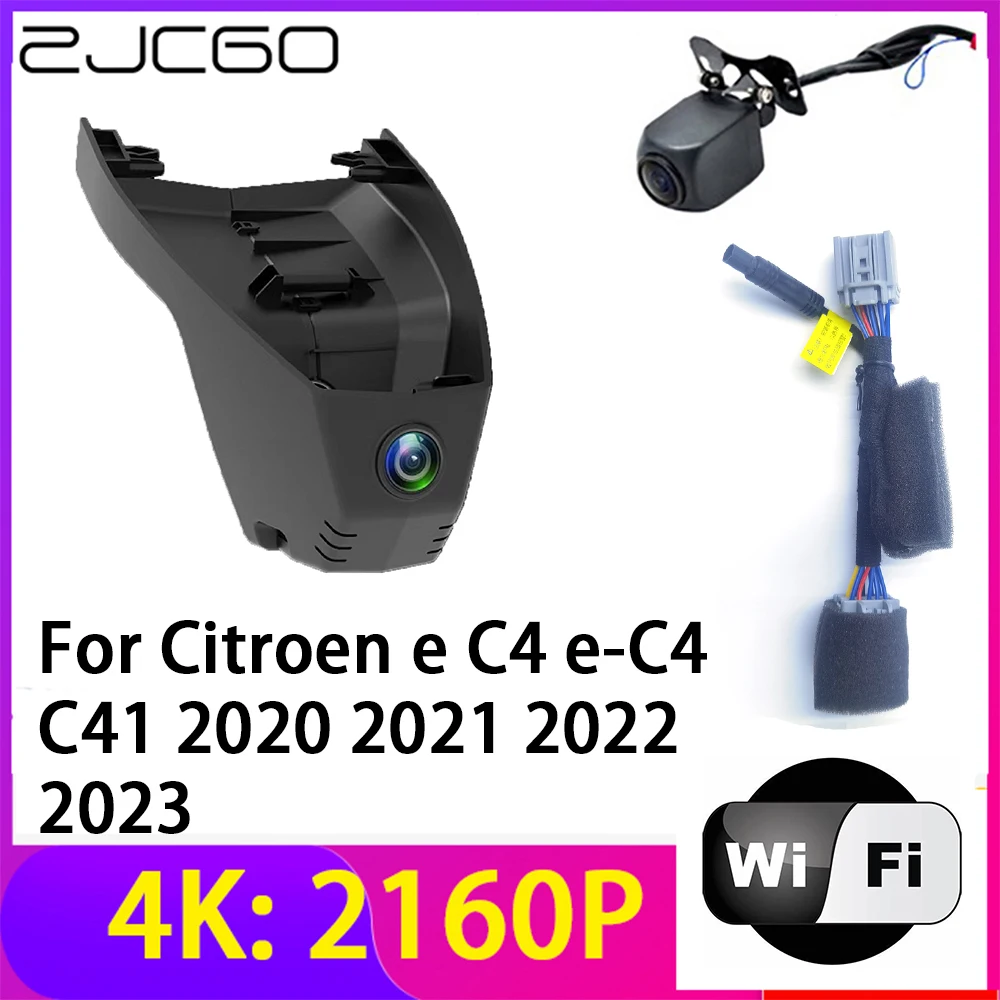 

ZJCGO 4K 2160P Dash Cam Car DVR Camera 2 Lens Recorder Wifi Night Vision for Citroen e C4 e-C4 C41 2020 2021 2022 2023