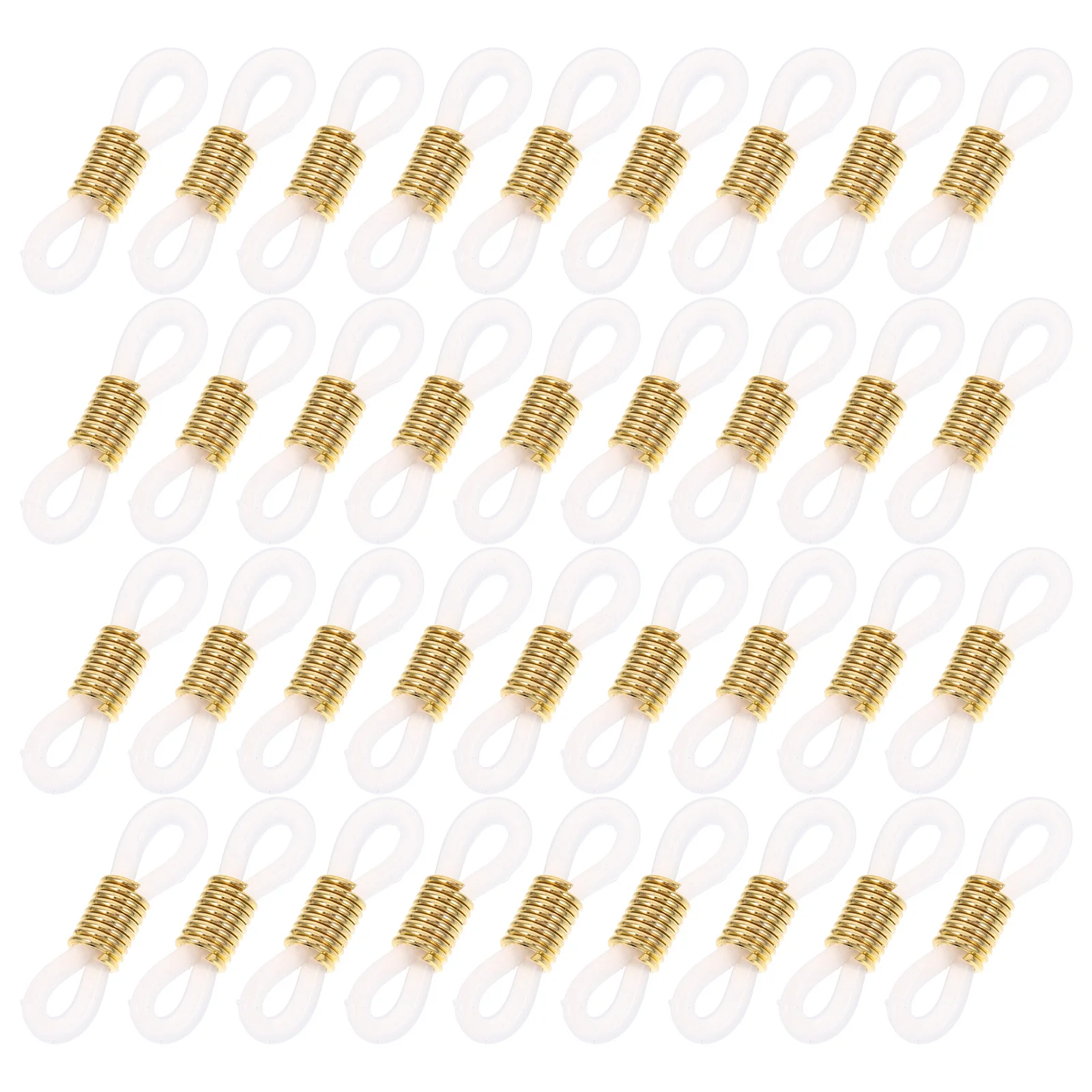 Embouts de chaîne de lunettes antidérapants, 100 pièces, connecteur Durable en fer et Silicone pour porte-lunettes, accessoires, extrémités de chaîne de lunettes