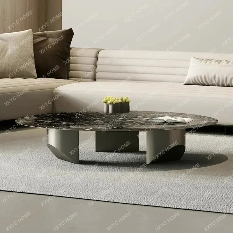 X-S Pure natural luxury stone coffee table marble modern living room light luxury suspended coffee table HG