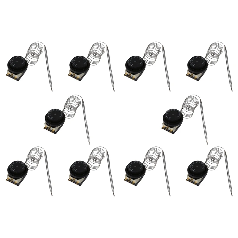 10X 1NC 1NO AC 250V/380V 16A 0-40C Temperature Control Switch Capillary Thermostat