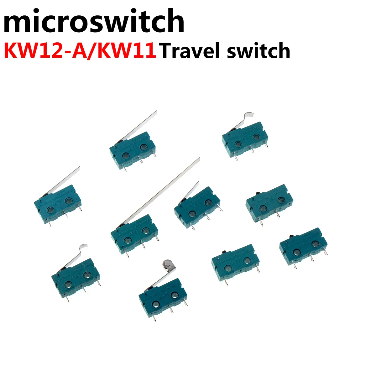 20 SZT. Srebrne Styki 5A250V Mikroprzełącznik KW12 wyłącznik krańcowy przycisk stykowy 2 3 Pin KW11 Wyłącznik krańcowy Zielony