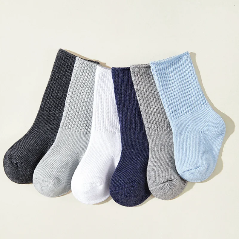 3Pair/lot new solid color stripe boys' children's socks