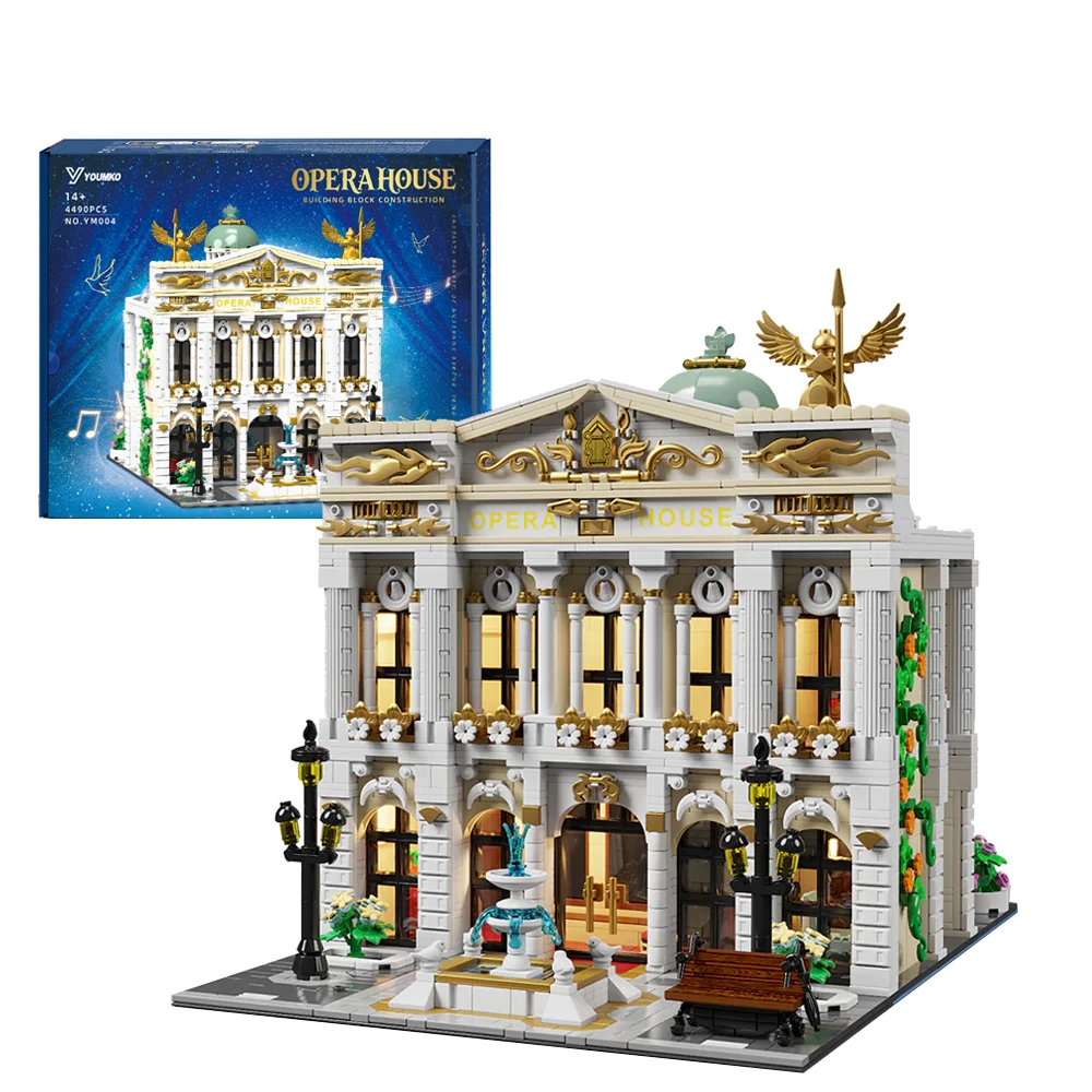 De Koninklijke Opera 8 Figuren Modulaire Gebouwen Blokken Europa Stadsgezicht Architectuur Baksteen Modelbouwpakket Volwassenen Kind Cadeau 4490PCS