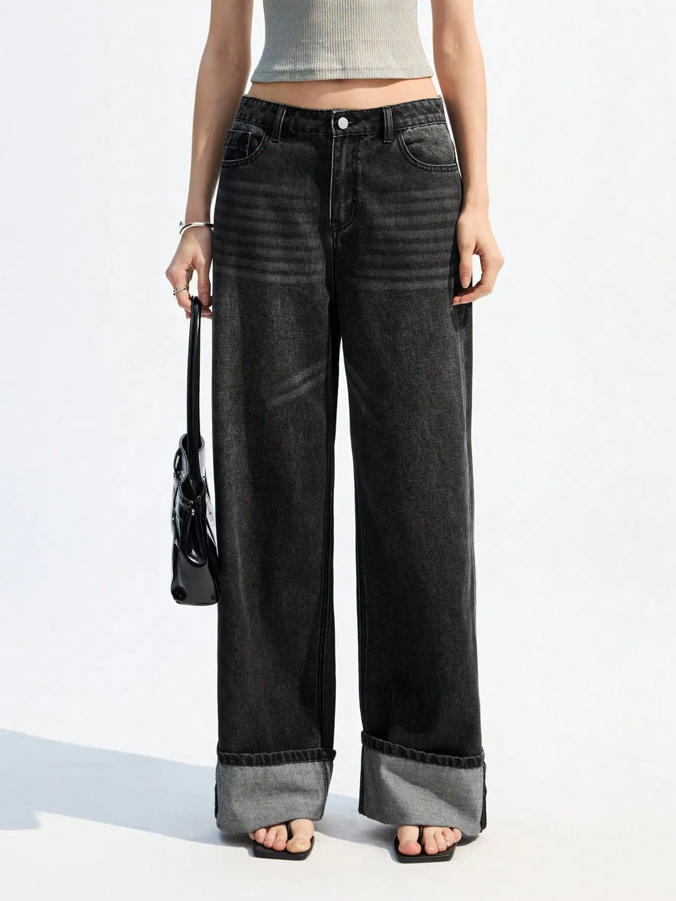 Y2K – jean rétro de style américain, taille haute, amincissant, jambe droite, décontracté, ample, lavé à l'eau, pantalon long