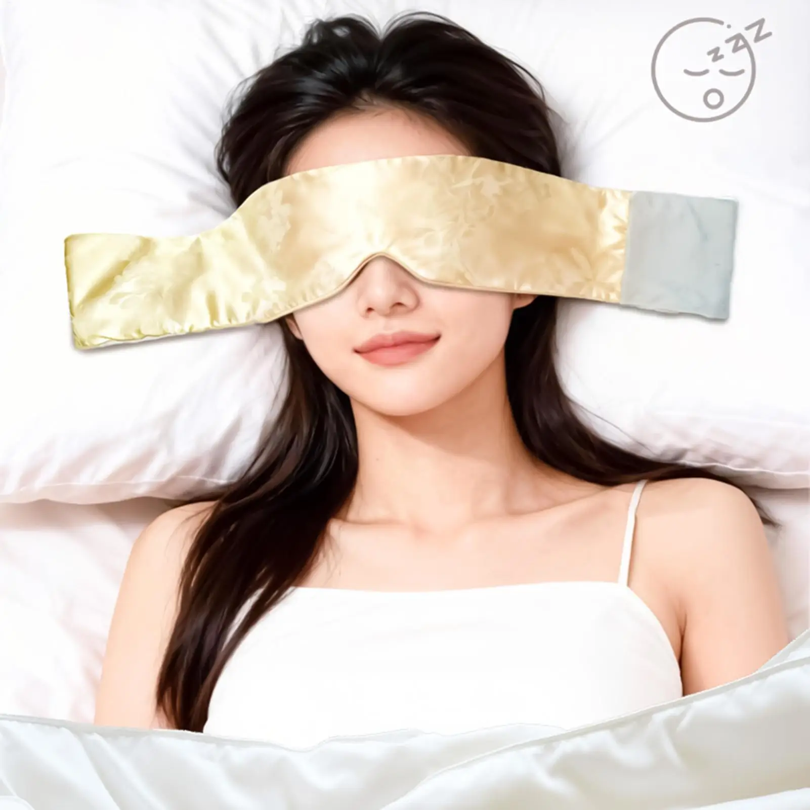 Weighted Eye Cover Detachable Ice Silk Aromatherapy Beads Sleeping Weighted Eye Covers For Men Women Home Office Travel Car