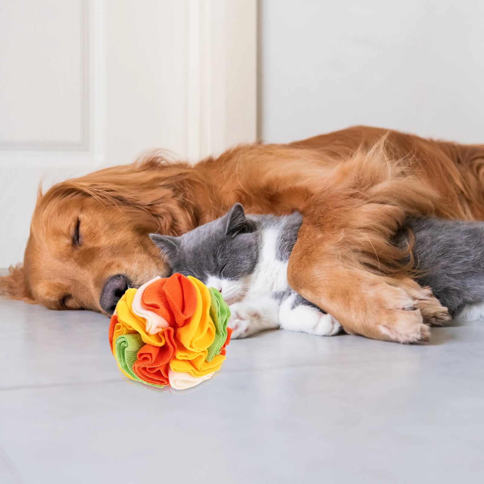 

1Pc HighQuality Fleece Sniffing Ball Toy Durable Dog Foraging Training Toy Slow Feeder Interactive Puppy Grinding Toy