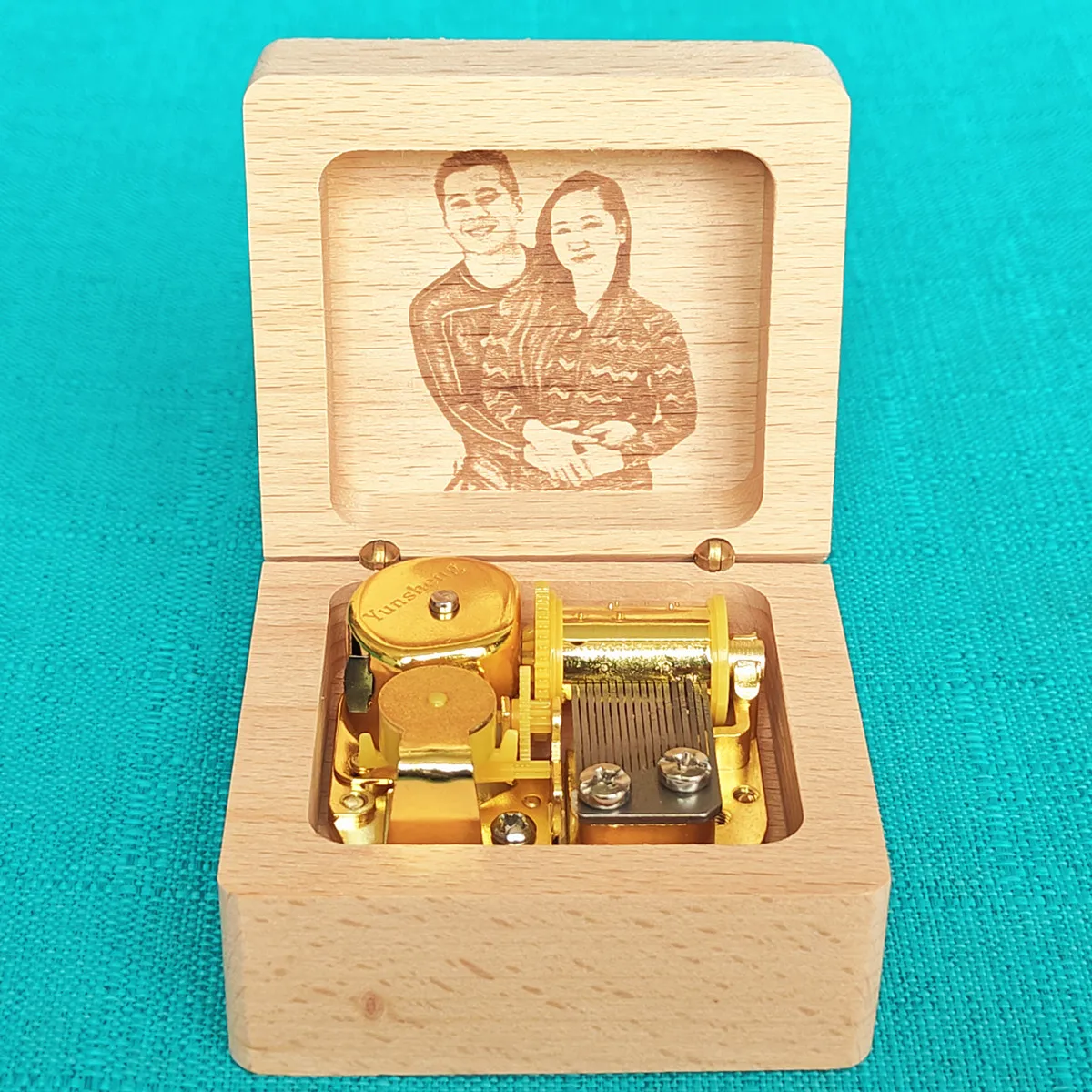 

You Are My Everything Golden Mechanism Music Box, Engraved Photo, Musical Gifts, Unusual Anniversary, Wedding, Birthday