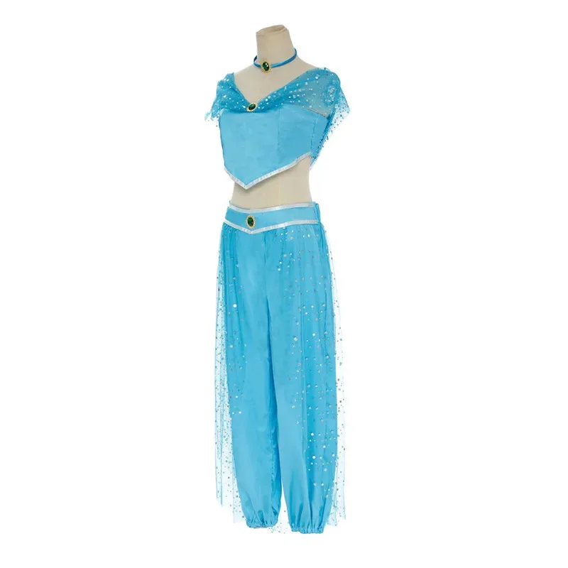 

aa26Детское платье принцессы Костюм Жасмин Аладдин и Волшебная лампа Косплей Девушка Танец живота Необычные платья