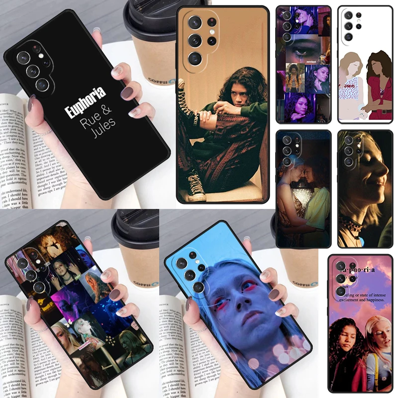 Coque de téléphone Euphoria Saison 2 Rue et Jules pour Samsung Galaxy S26 Ultra S25 S24 S23 S22 S21 S20 Note10 Plus FE Housse de luxe