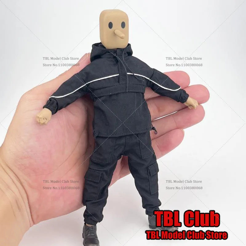 CCN1212 1/12 مقياس الموضة عادية فضفاضة تناسب مقنعين سترة رياضية وسراويل مجموعة ملابس العمل لشخصيات العمل 6 بوصة-NW SHF 3A DAM