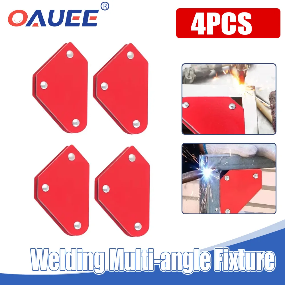 4PCS  Magnetic Welding Fixed Angle Tool Mini Triangle Welding Positioner Strong Welding Fixture 3 Angles Auxiliary Accessories