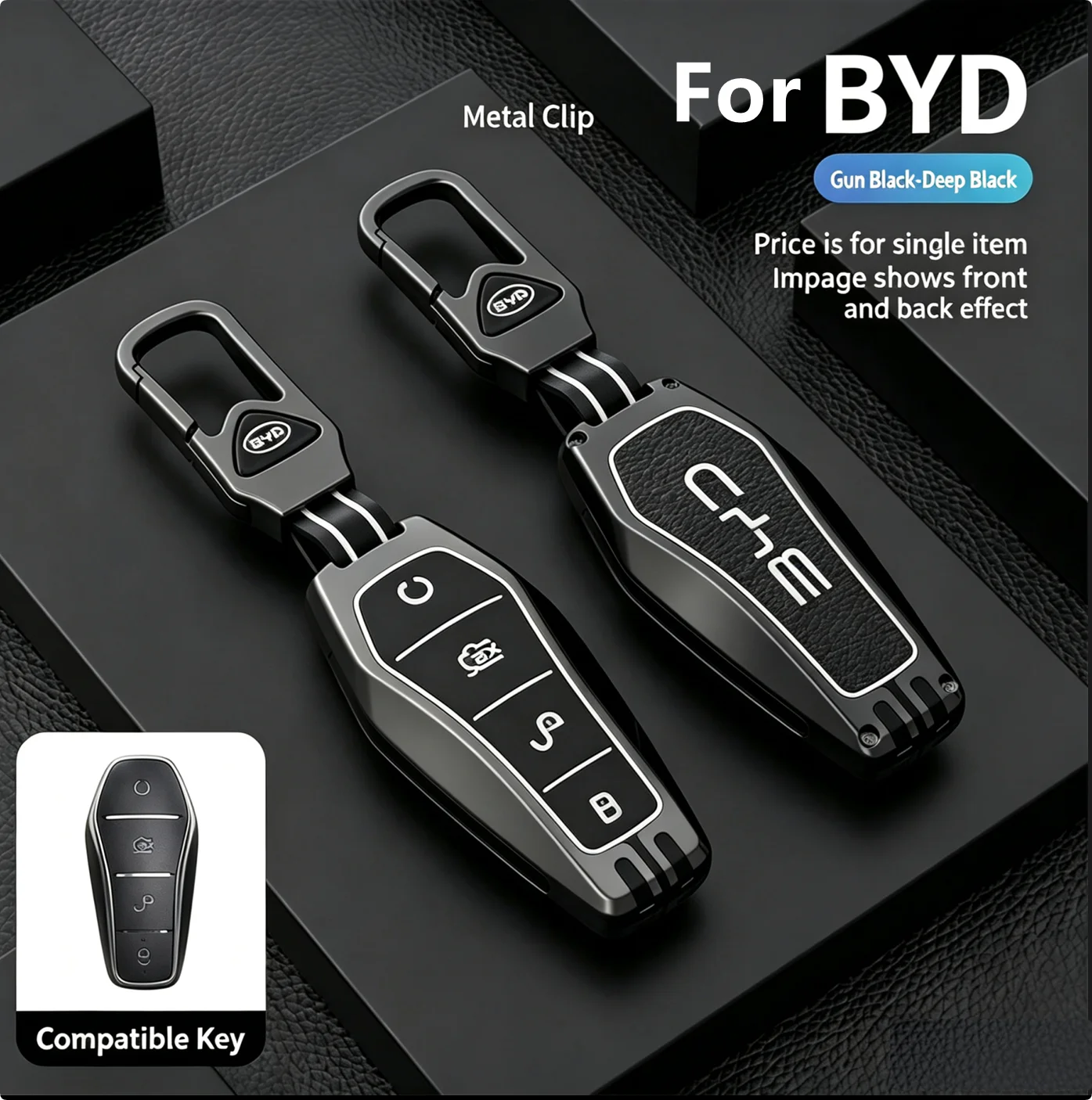 Car Fob Remote Control Key Case Holder Cover Bag For BYD Atto 3 Han EV Dolphin Durable Second Song Pro Tang Dm QIn PLUS MAX Yuan