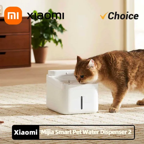 Dispensador de Agua Inteligente para Mascotas Xiaomi Mi 2, Capacidad de 3L, Bomba de Agua Inalámbrica, Sensor Automático para Perros y Gatos, Batería de Larga Duración