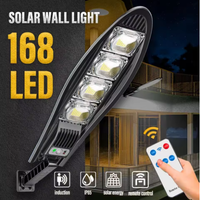 Solar Outdoor Lights Waterproof Motion Sensor Street Garden Spot Lights 168LED Adjustable Angle Wall Mount Solar Lamp