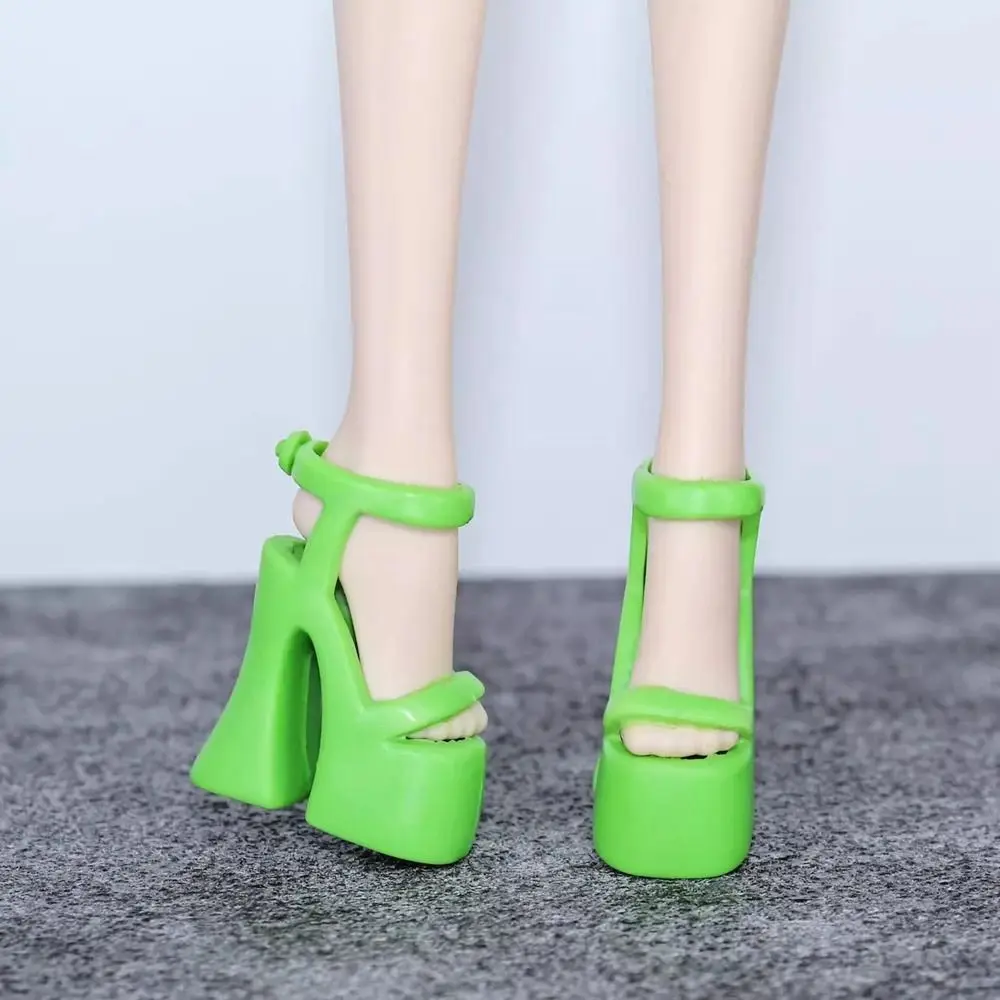 Zapatos de tacón alto coloridos para muñecas 1/6, botas de supermodelo de 30cm, sandalias de muñeca con figura femenina, zapatos informales originales para muñecas