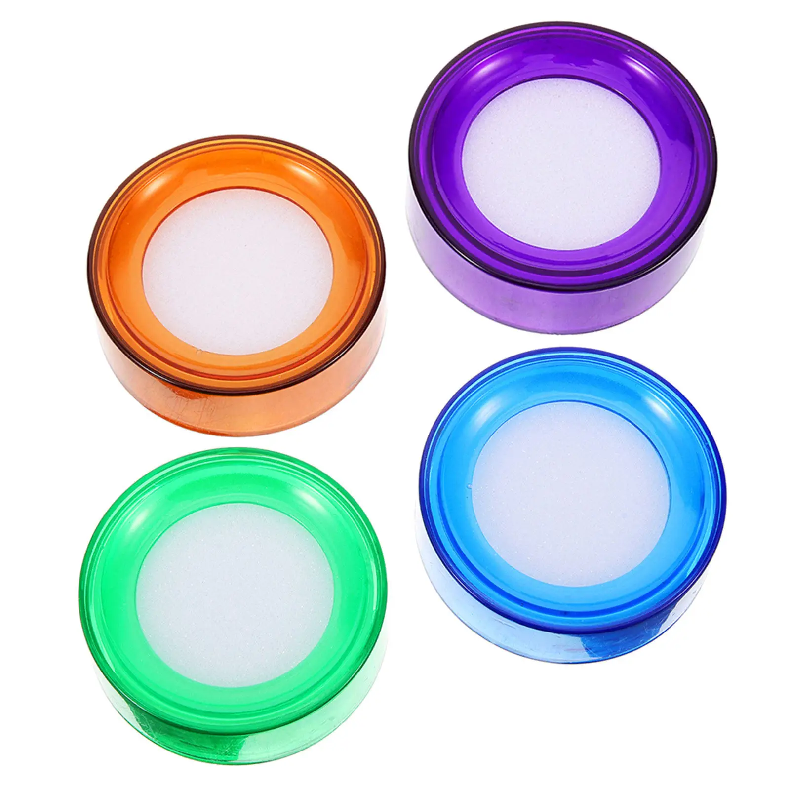 4Pcs Desktop Finger Wetting Sponge Cup Moistener for Cash Counting Envelope Sealing Paper Sorting Efficient Grip Enhancing Tool