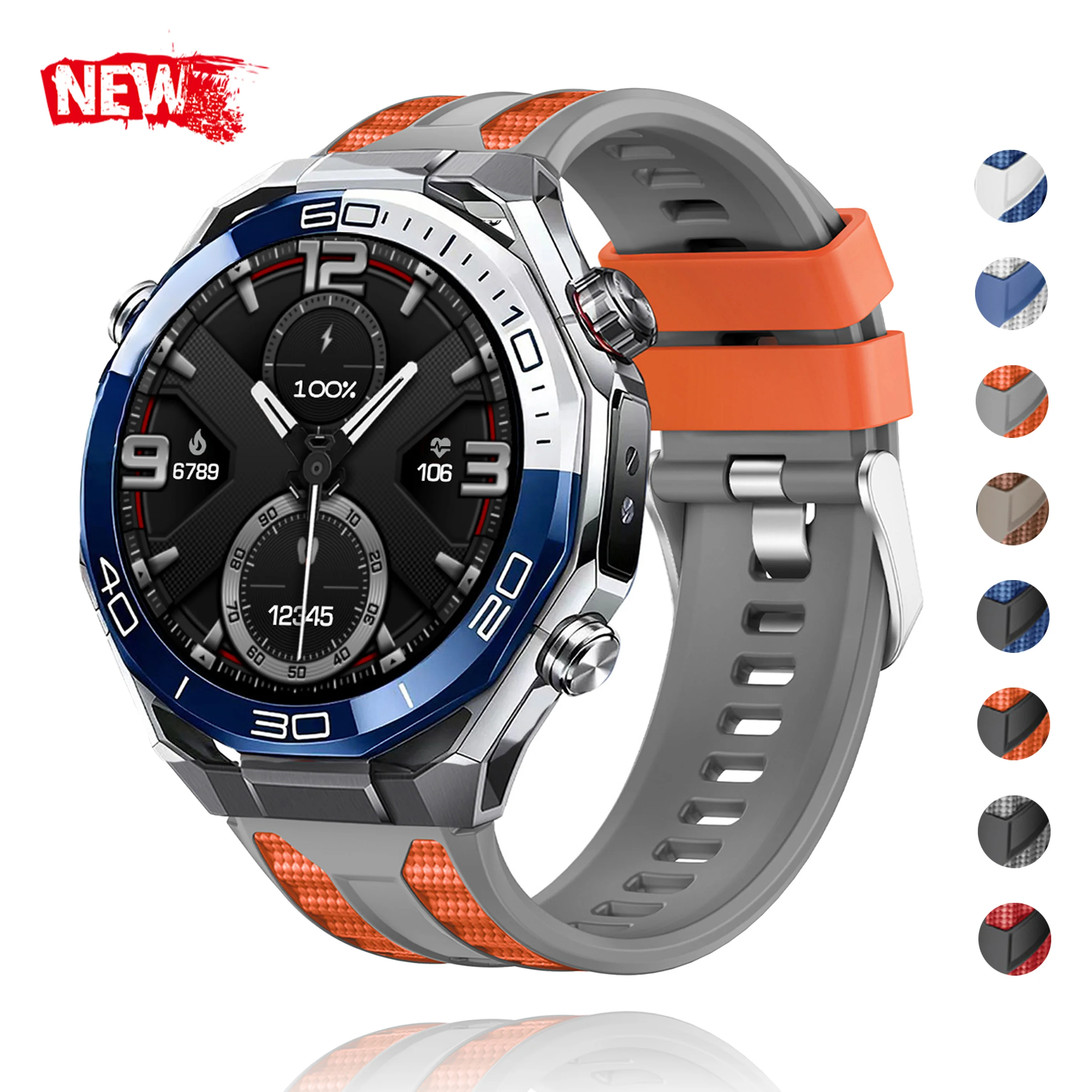 22 mm Silikon-Sportarmband für Huawei Smart Watch Ultimate 2 Original-Ersatzband für Huawei GT6 Pro GT6 46 mm Bandzubehör