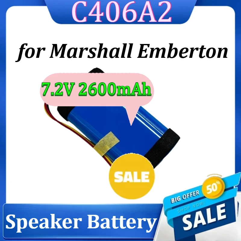 

Speaker Battery C406A2 for Marshall Emberton 7.2V 2600mAh Replacement Battery