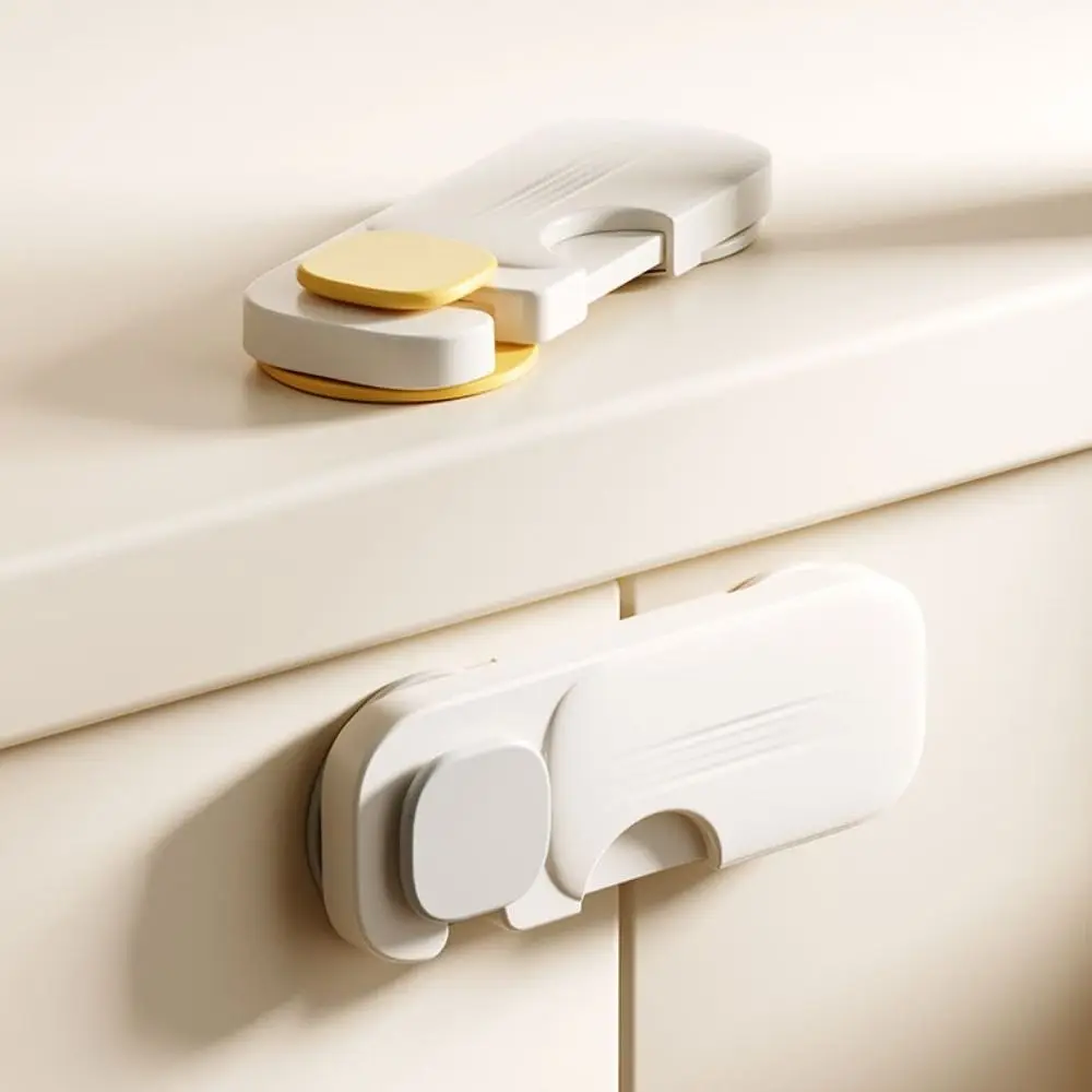 New Self Adhesive Unisex Proof Cabinet Locks Punch-free Anti-pinch Cabinet Lock Safty Door Latches for Drawers Oven Closet #1