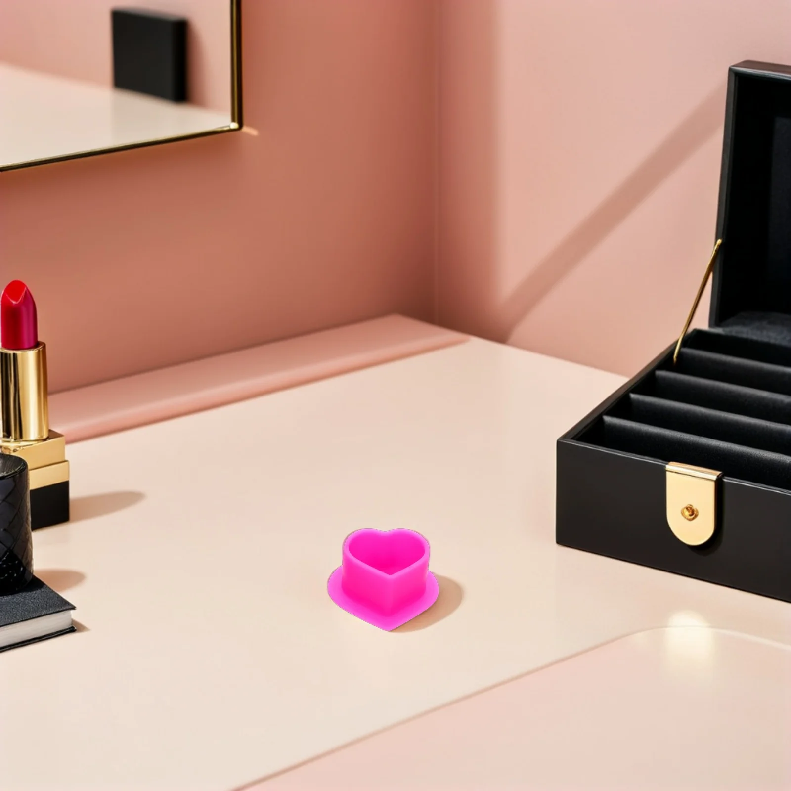 200 個のシリコーンハートインクカップ安定した顔料ホルダータトゥーメイクアップインクホルダークリーニング美容用品美容シリコーンカップ