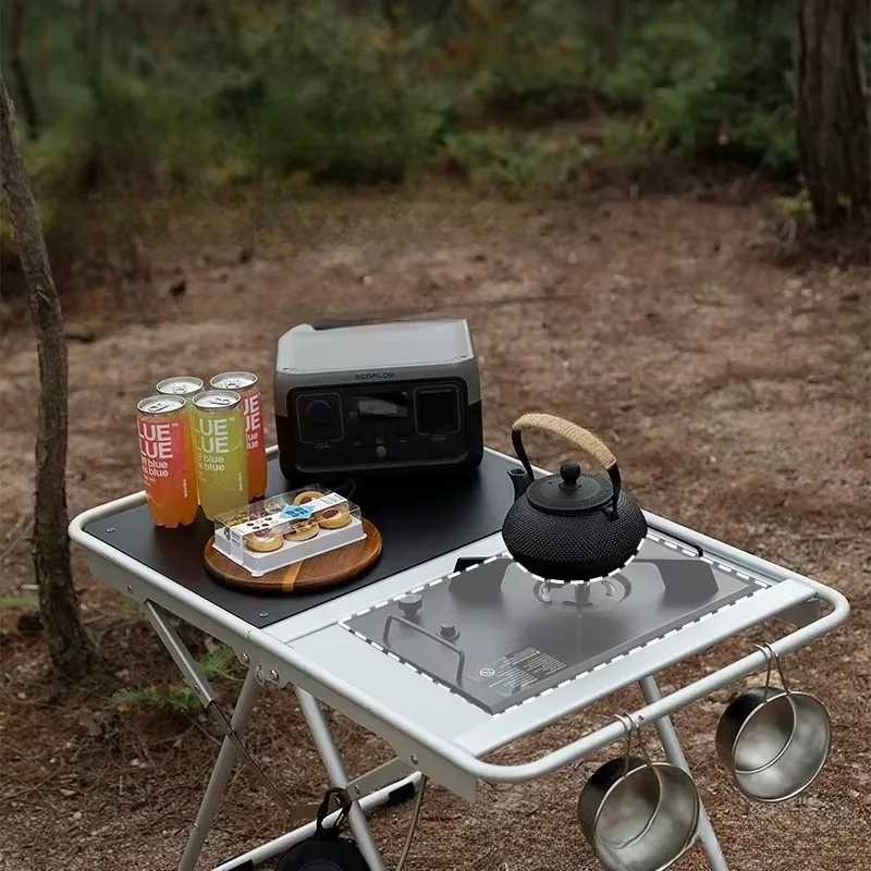 Tavolo pieghevole da esterno Tavolo da tè da campeggio Tavoli tattici leggeri portatili in lega di alluminio Tavolo da barbecue ad apertura rapida Nuovo