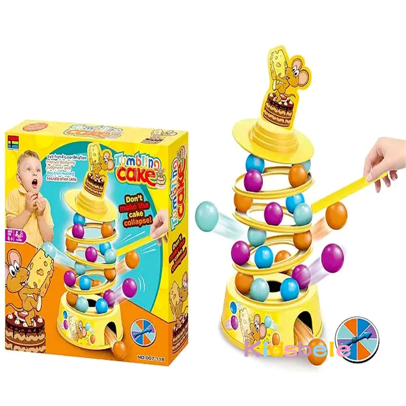 Tumbling Cake Tower Family Game Crazy Mouse Cake Kids Puzzle Board Game Easy To Learn For Focus Memory Balance Toys Xmas Gifts