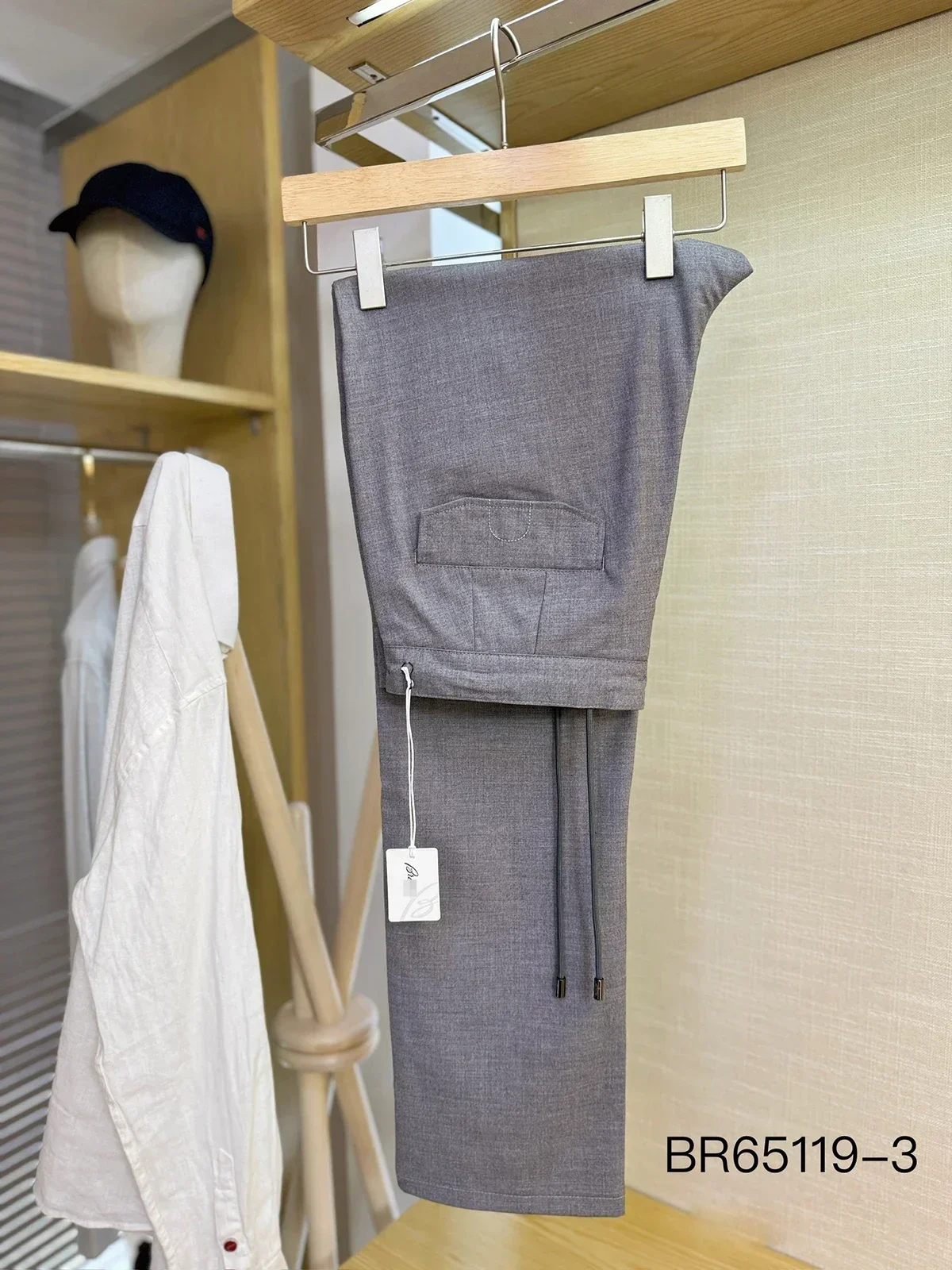 

5 DIKU Pants Cashmere 2025 Autumn Winter New Business Cotton Straight Warm High-quality Big Size 31-40 Long Pants