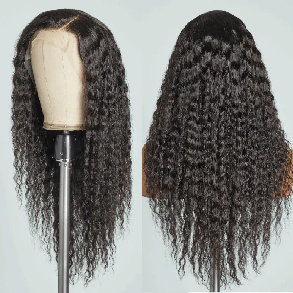 32 Inch Water Wave 13x4 Lace Frontal Wig Glueless 13x6 Water Wave Wig Natural Color 100% Human Hair Wig For Women 250% Density