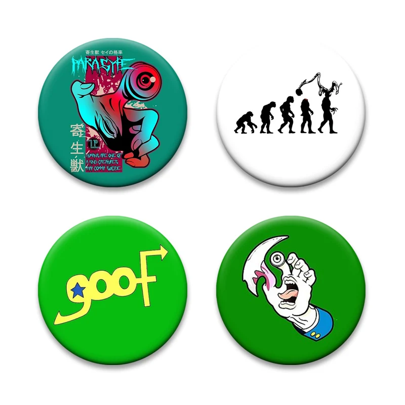 Anime Parasyte Brooches on Backpack Decoration Shinichi Izumi,Migi Cartoon Badge Parasitic Beasts Pins Jewelry Accessories Gifts