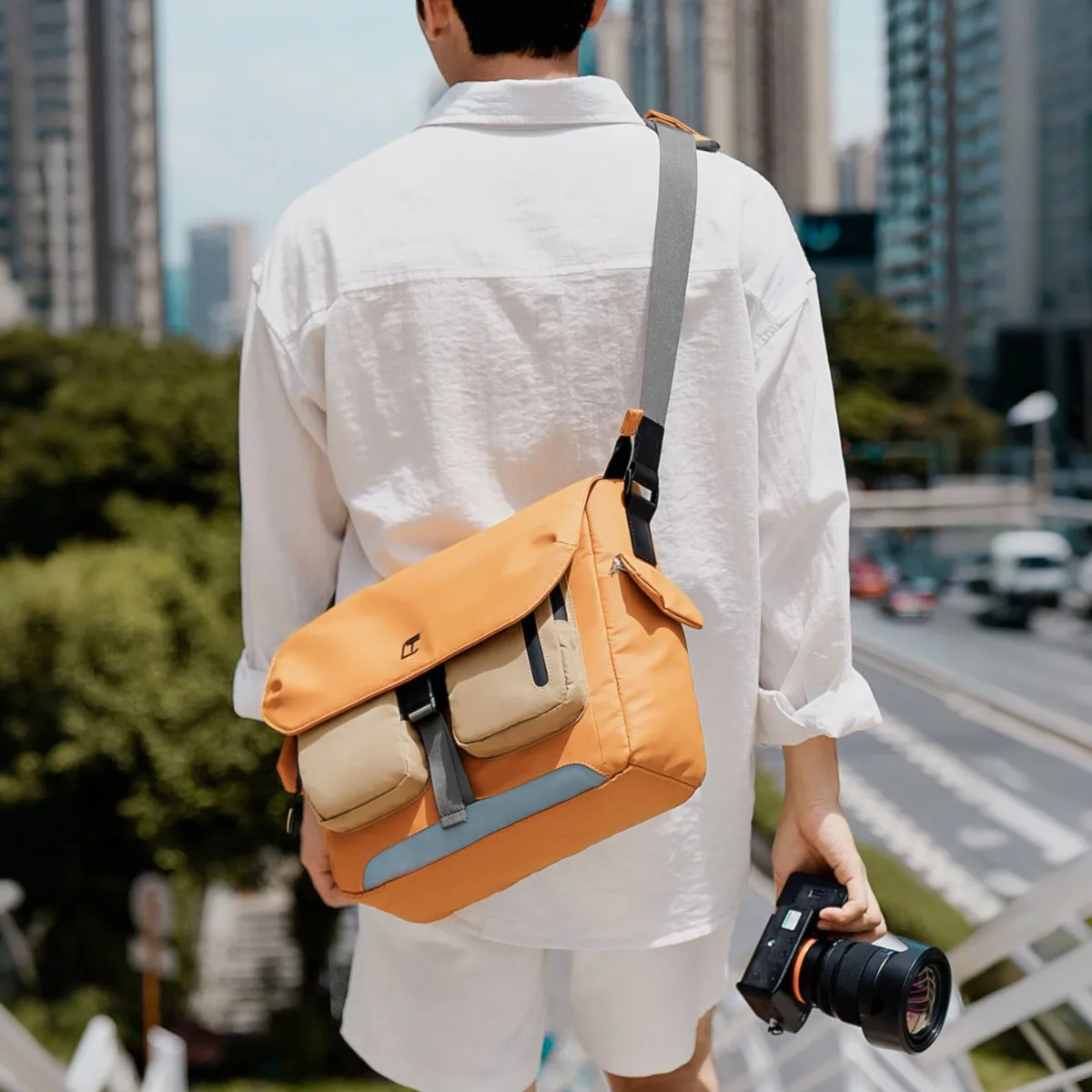 

Большая вместительная сумка через плечо для зеркальной камеры, модные брендовые сумки на плечо для мужчин, повседневная сумка-мессенджер, мужской диагональный рюкзак