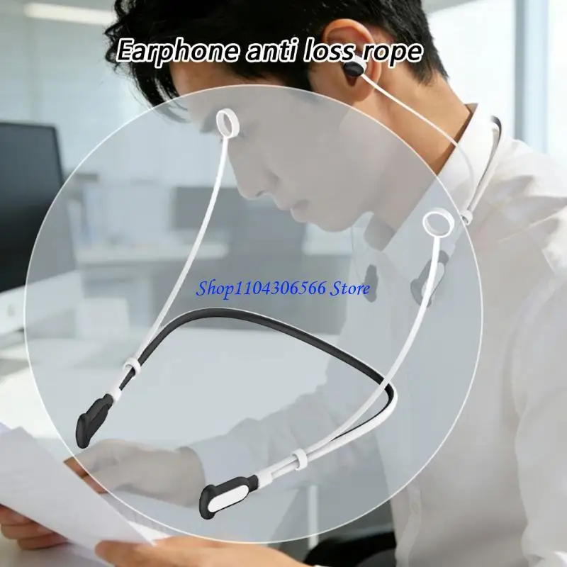 

02DD Premium Silicone Earbuds Safety Leash Cord Flexible Build Secure Fit For Sports And Commuting Lightweight Portable Desig