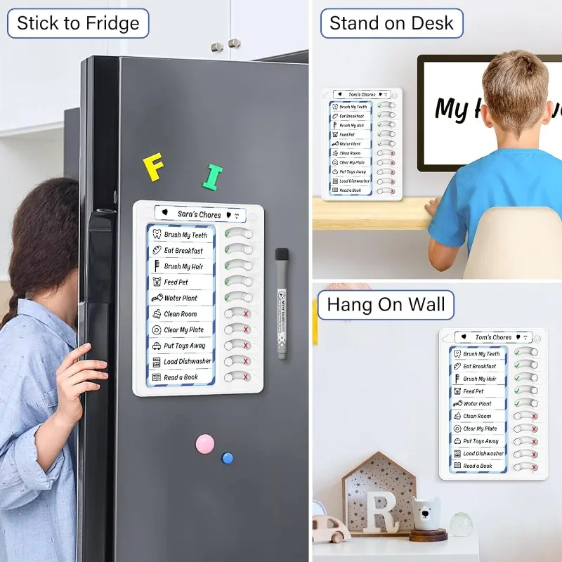 Uitwisbare Karwei Chart Dagelijkse Planner Tools Voor Kinderen Om Te Doen Lijst Routinematige Checklist Taakplanning Bord Met Magnetische Stickers