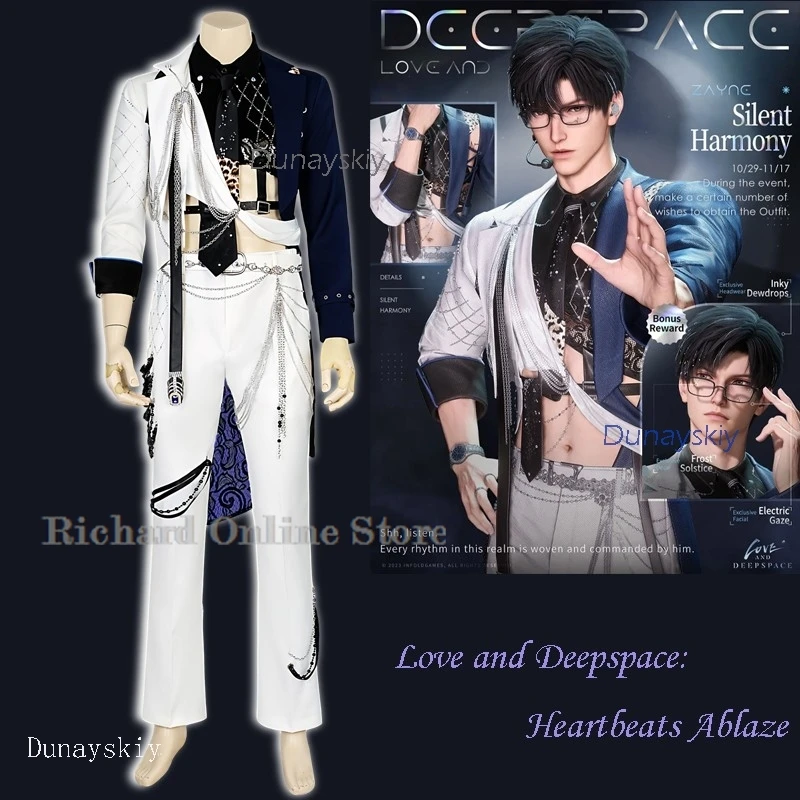 Cosplay de Navidad anime amor y espacio profundo latidos del corazón Ablaze Limited Zayne Cosplay traje de armonía silenciosa disfraz de Halloween para hombre