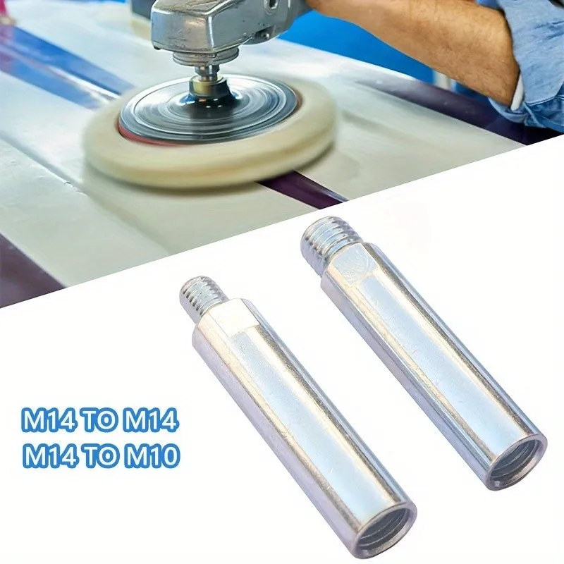 

M14 to M10 Angle Grinder Adapter – 80mm Steel Spindle for Polishing Tools, Thread Converter