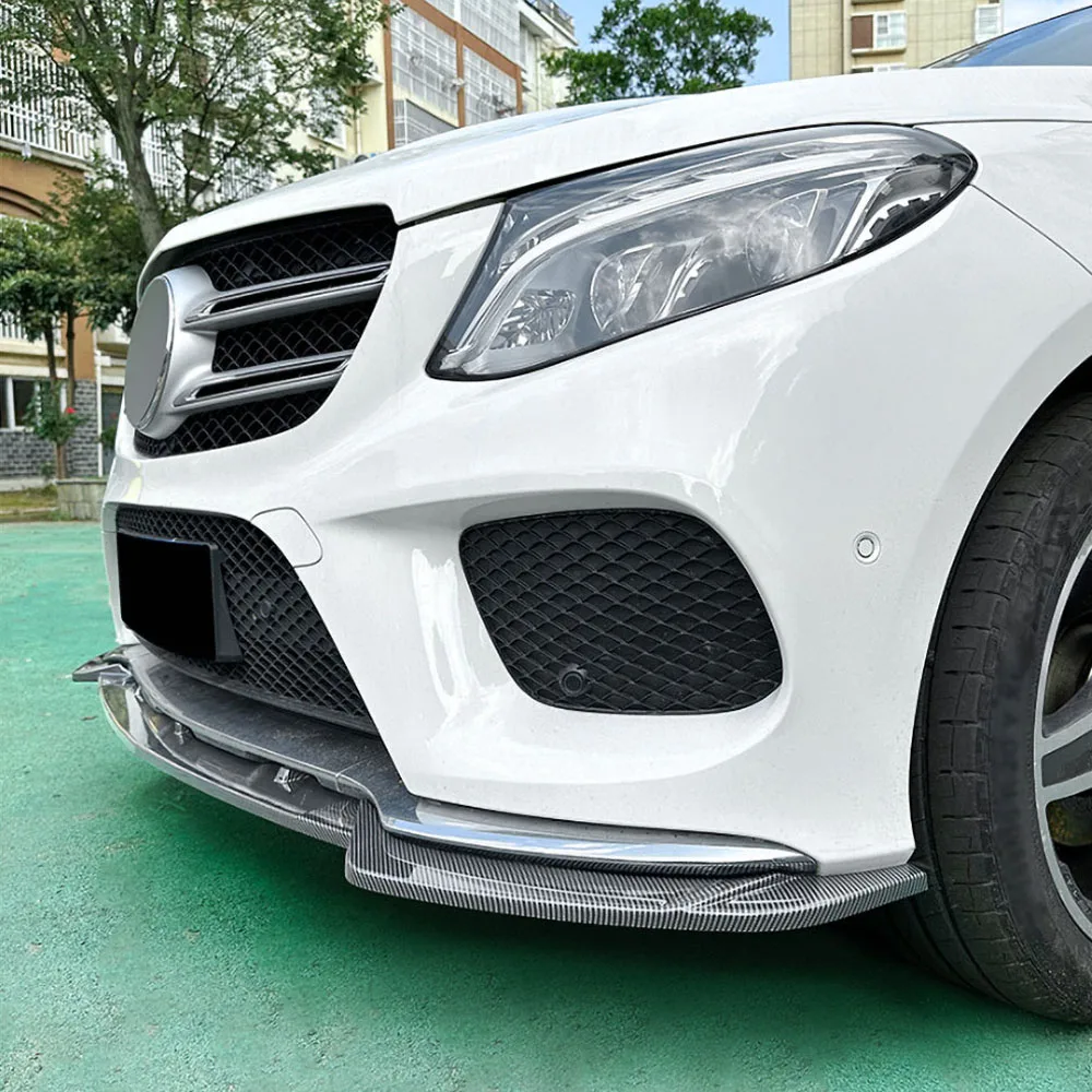 

Материал ABS, автомобильные аксессуары, передний бампер, спойлер, 3 шт. для Benz GLE W166 GLE Coupe C292 AMG 2015-2018, спойлер на передний подбородок